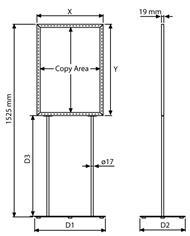 Ovalfuß-Plakatständer, doppelseitig