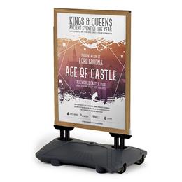 Kundenstopper WindPro® WOOD Look